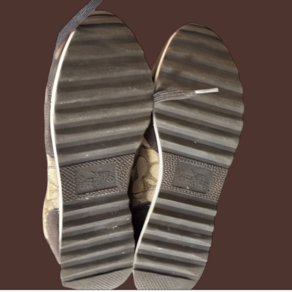 New Coach Women’s Signature Jacquard Leather Suede Designer Running Sneakers - Picture 4 of 13